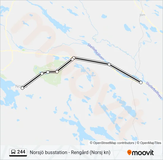 244 Bus Line Map