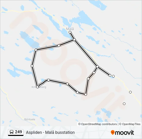 249 Bus Line Map