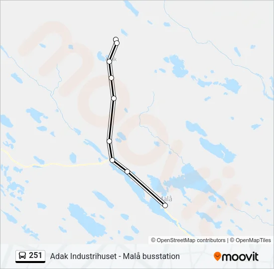 251 Bus Line Map