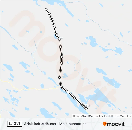 251 Bus Line Map