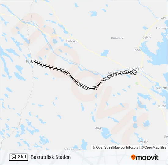 260 Bus Line Map