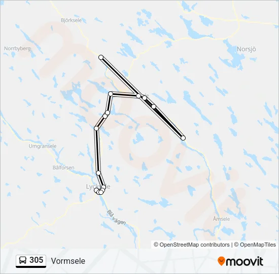 305 Bus Line Map