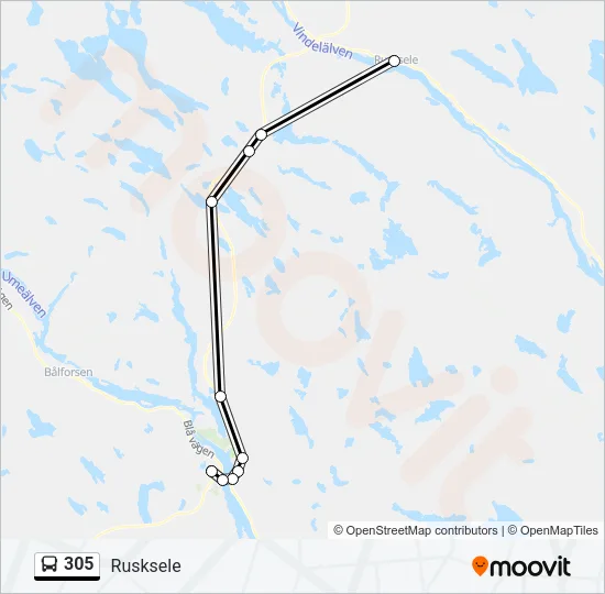 305 Bus Line Map