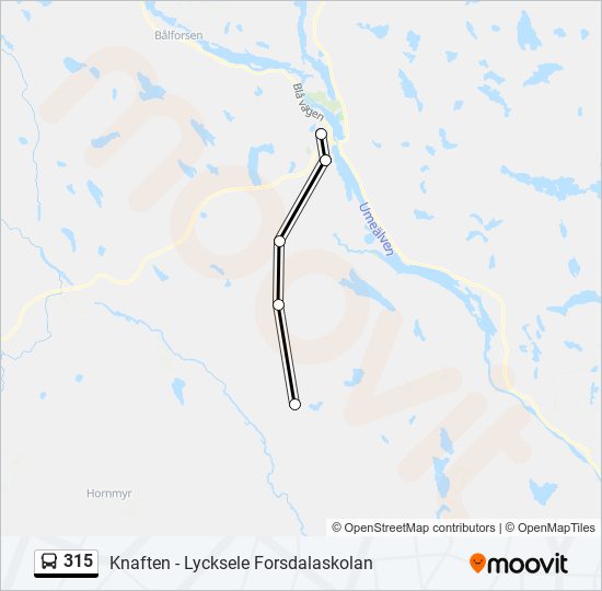 315 bus Line Map