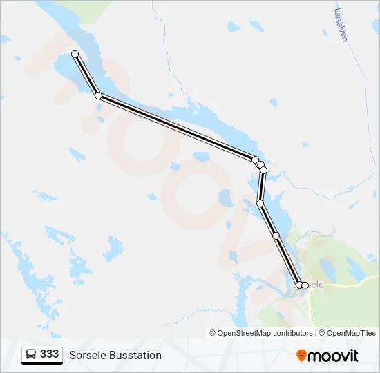 333 Bus Line Map