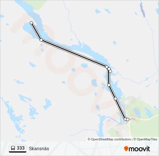 333 Bus Line Map