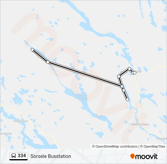 334 Bus Line Map