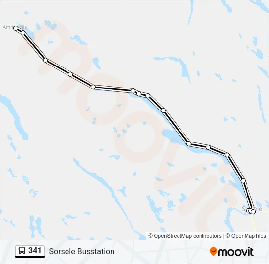 341 Bus Line Map