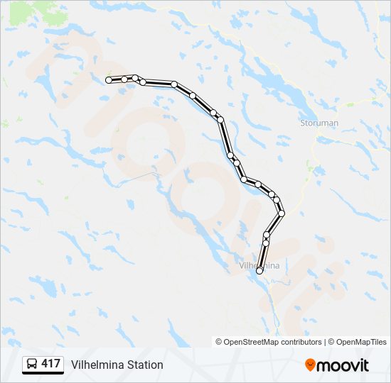 417 Route: Schedules, Stops & Maps - Vilhelmina Station (Updated)