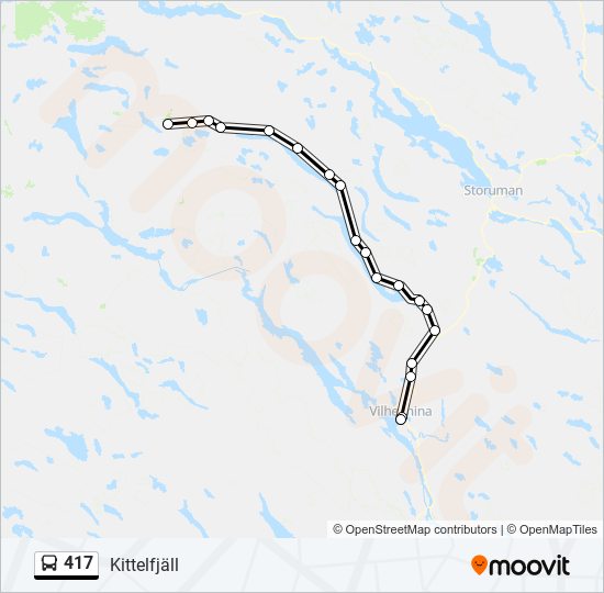 417 bus Line Map