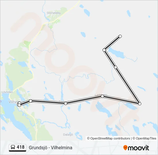 418 Bus Line Map