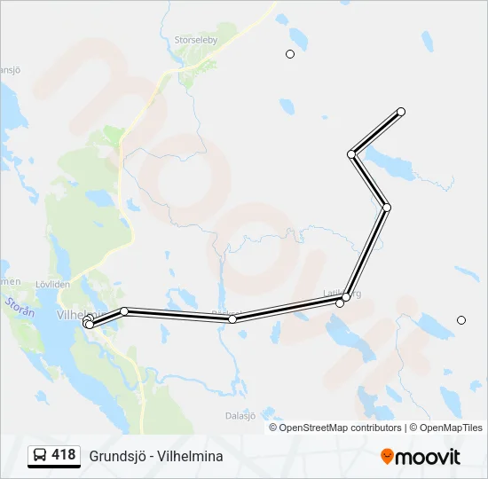 418 Bus Line Map