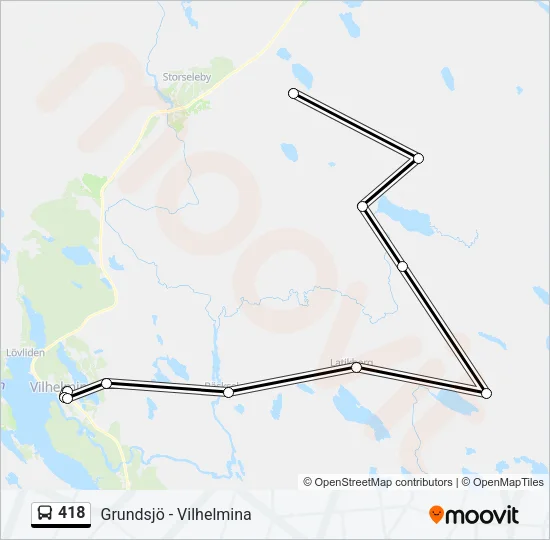 418 Bus Line Map
