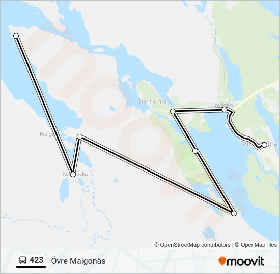 423 Bus Line Map