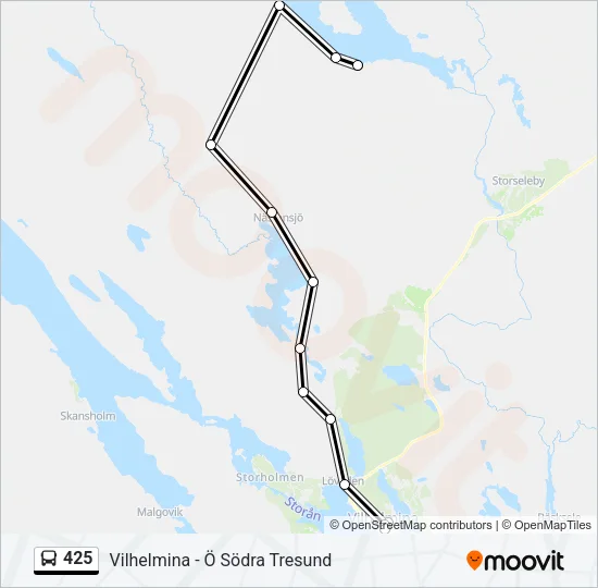 425 Bus Line Map