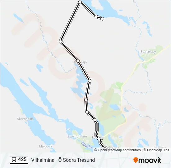 425 Bus Line Map