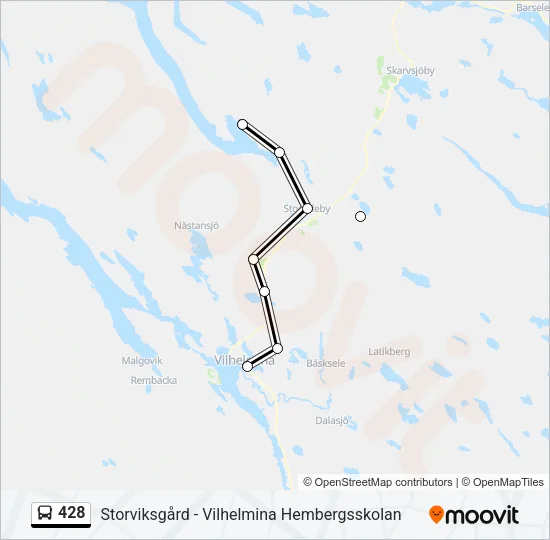 428 Bus Line Map