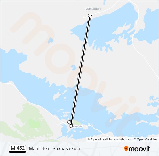 432 bus Line Map