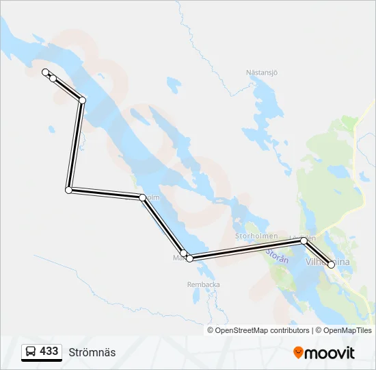 433 Bus Line Map