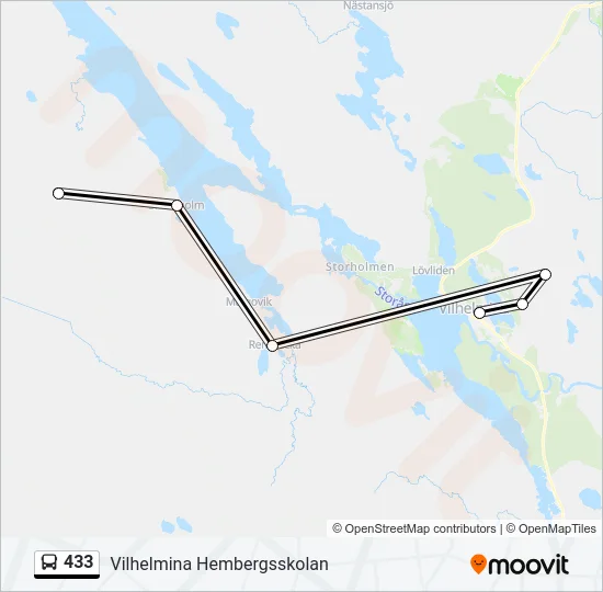 433 Bus Line Map
