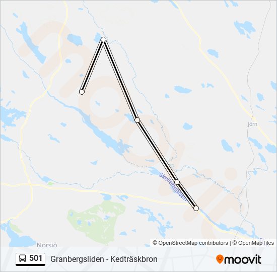 501 bus Line Map