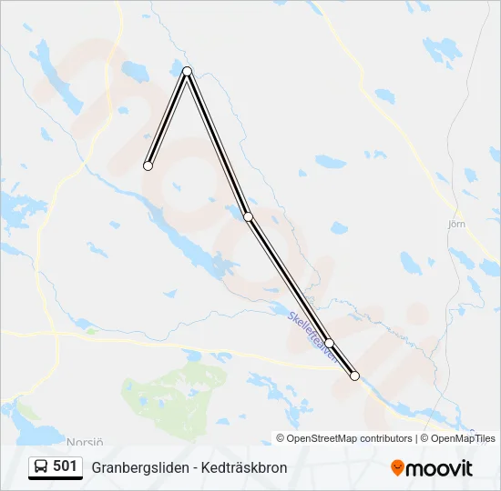 501 Bus Line Map