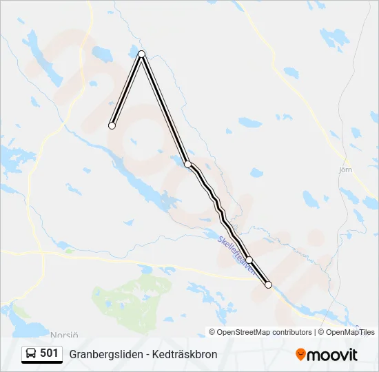 501 Bus Line Map