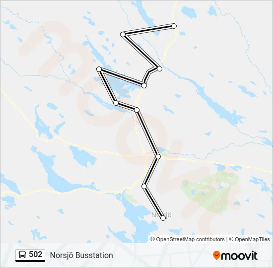 502 Bus Line Map