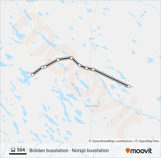 504 Bus Line Map