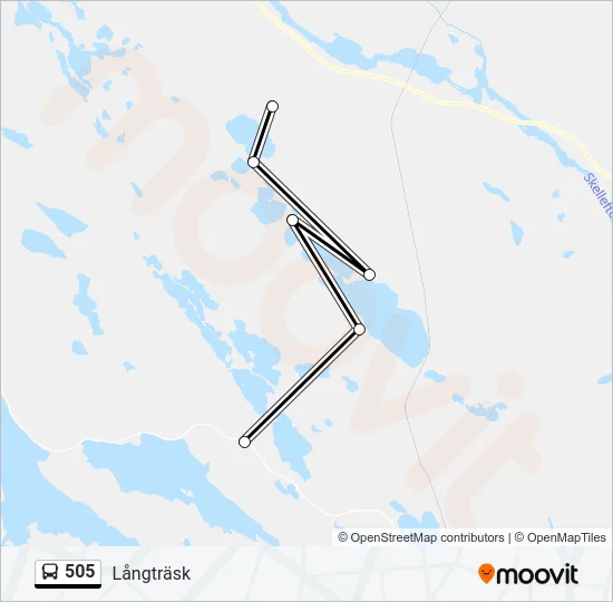 505 Bus Line Map