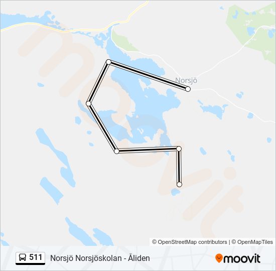 511 bus Line Map