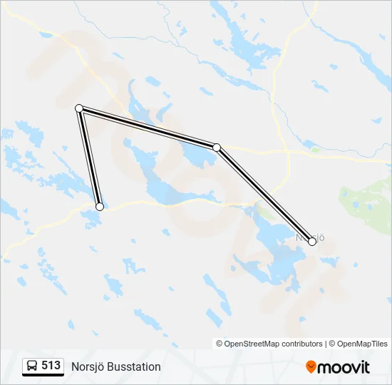 513 Bus Line Map
