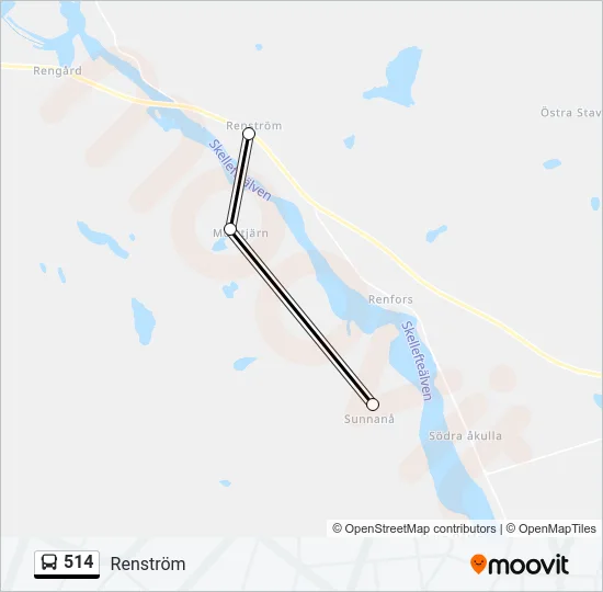 514 Bus Line Map