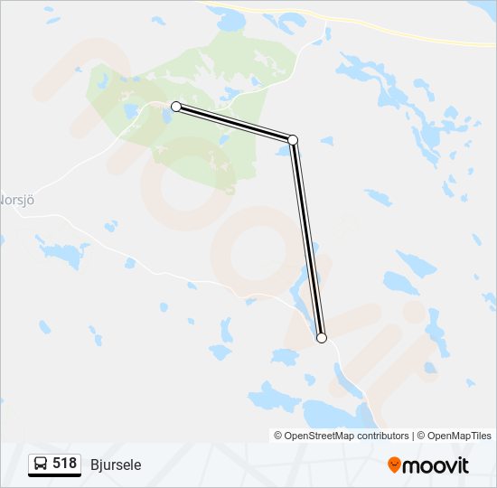 518 bus Line Map