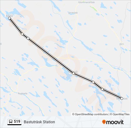 519 bus Line Map