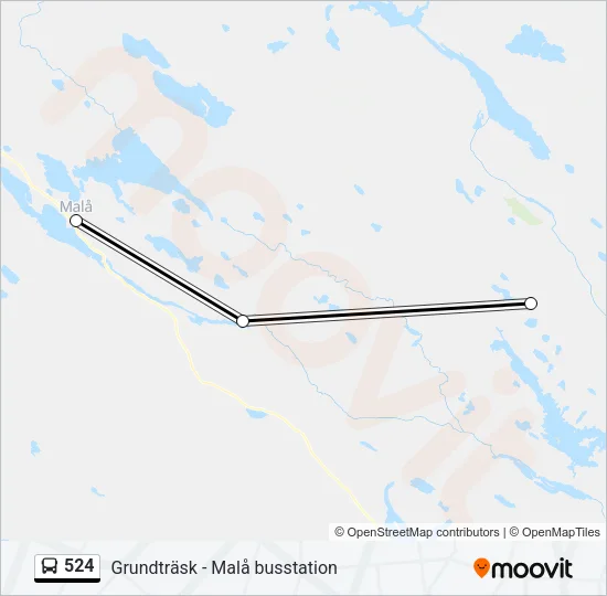 524 Bus Line Map