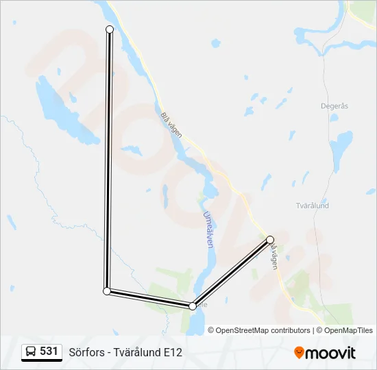 531 Bus Line Map