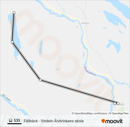 535 Bus Line Map