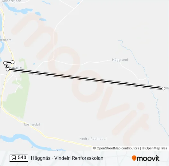 540 Bus Line Map
