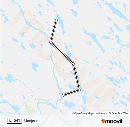 541 Bus Line Map