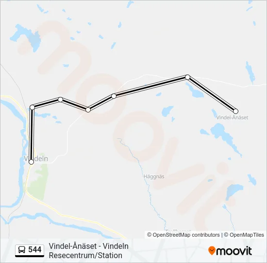 544 Bus Line Map