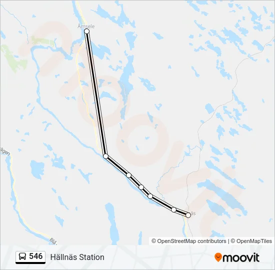546 Bus Line Map