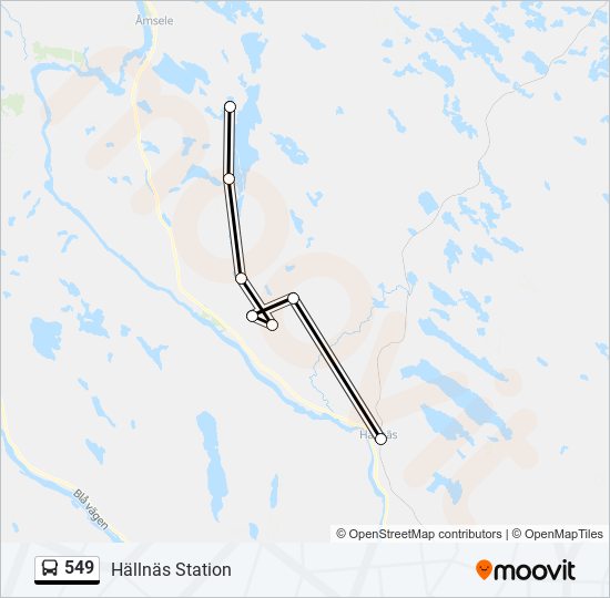 549 bus Line Map