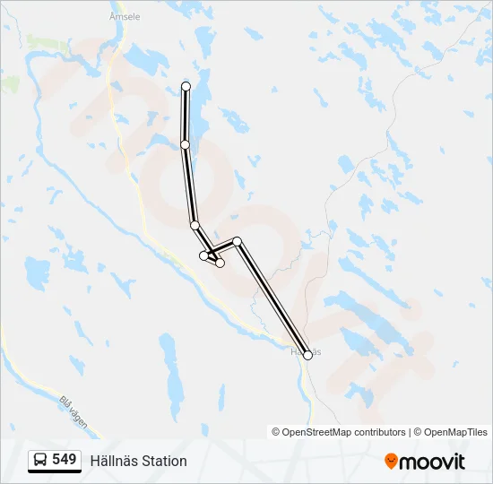549 Bus Line Map