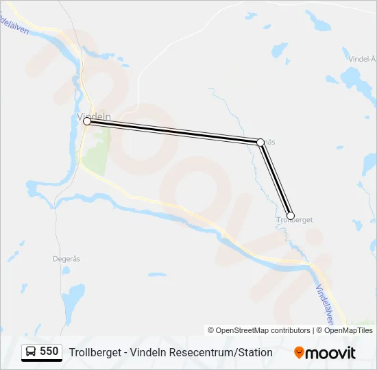 550 Bus Line Map