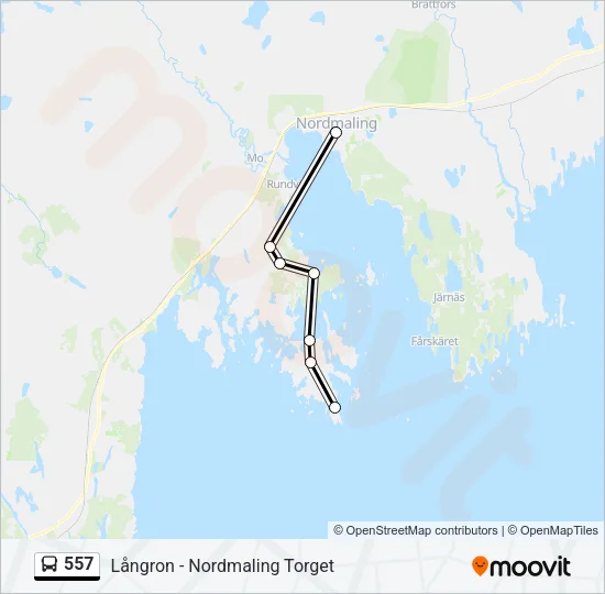 557 Bus Line Map
