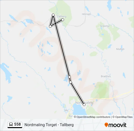 558 Bus Line Map