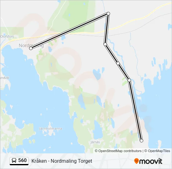 560 Bus Line Map