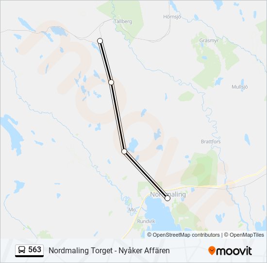 563 bus Line Map