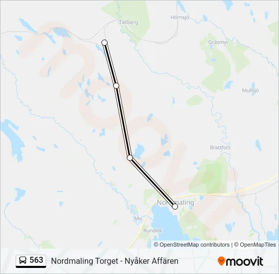 563 Bus Line Map